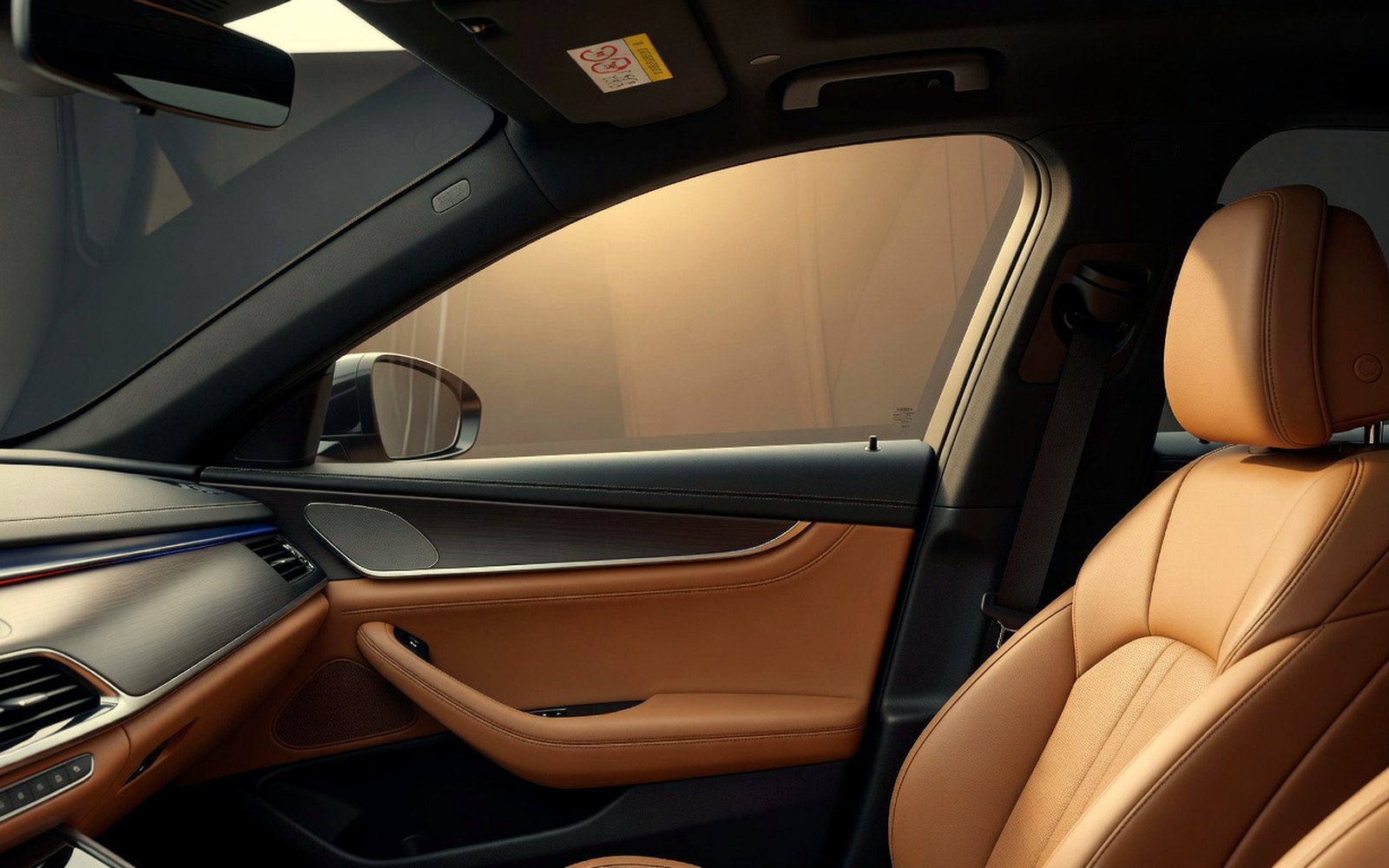 Ceramic tinted automotive glass muting warm Arizona sunlight with clear visibility
